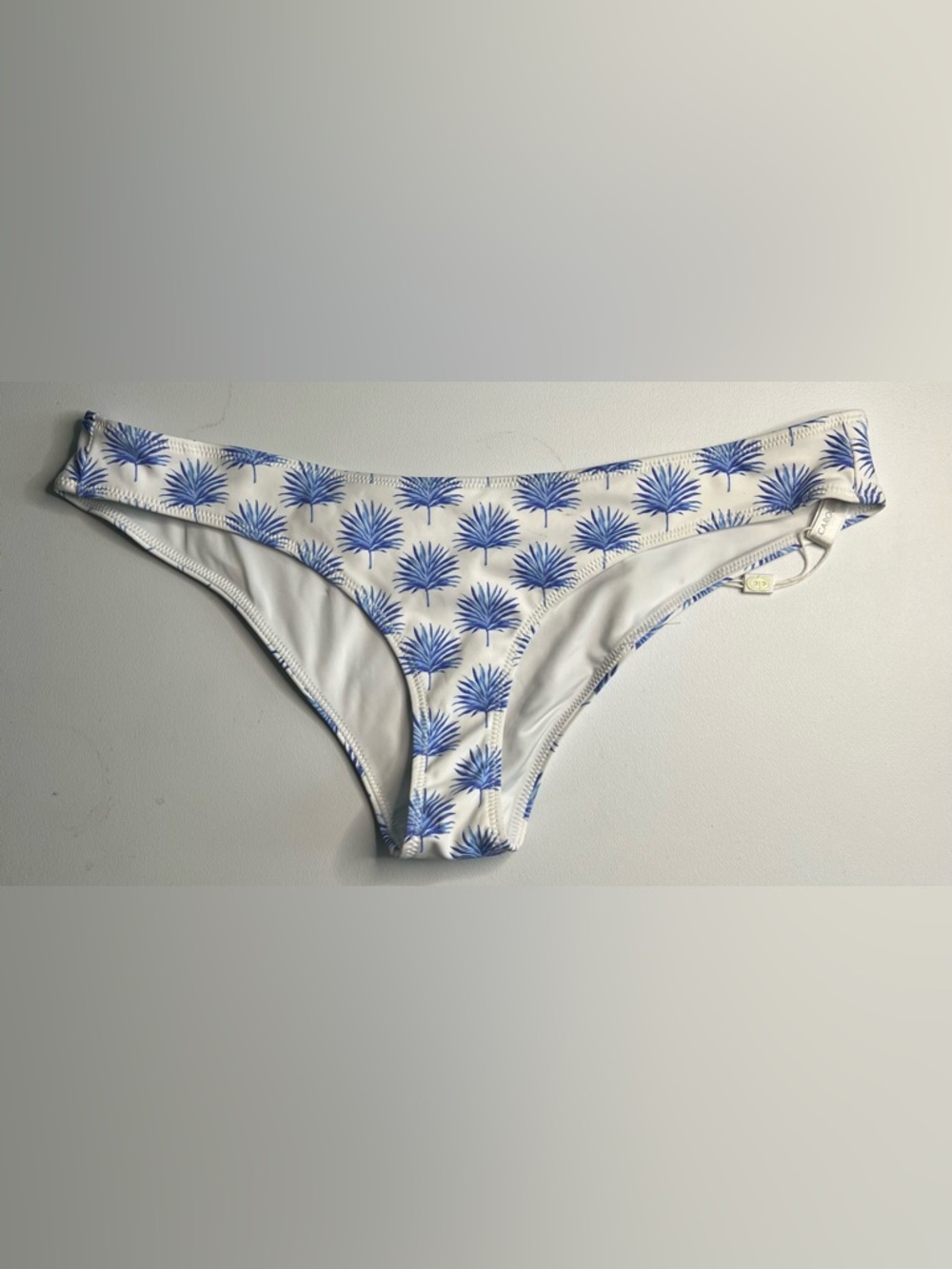 NWT Caroline Constas Women's White & Blue Printed Bikini Bottom